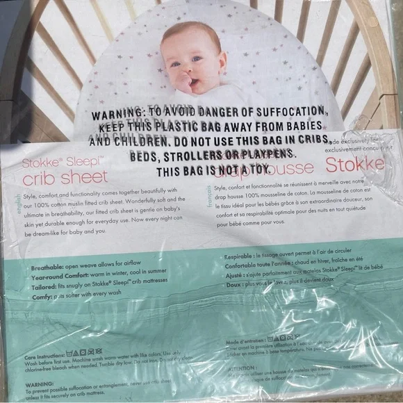 ❣️SOLD❣️aden + anais Stokke Sleepi Twinkle Crib Sheets (BNIB NOT SEALED) - Picture 4 of 5